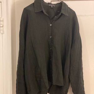 James Perse Black Linen shirt - Brand New W/ Tags!